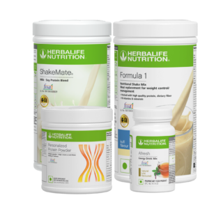 Herbalife Formula 1 Kulfi Nutritional Shake, Shakemate, 200g Protein Powder, and Afresh Wellness Pack